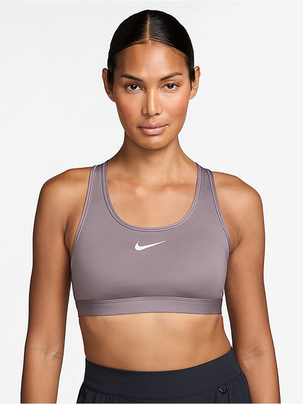 Nike Women's Light Mauve-Lilac With Gray Logo Racerback Sports Bra Size Medium